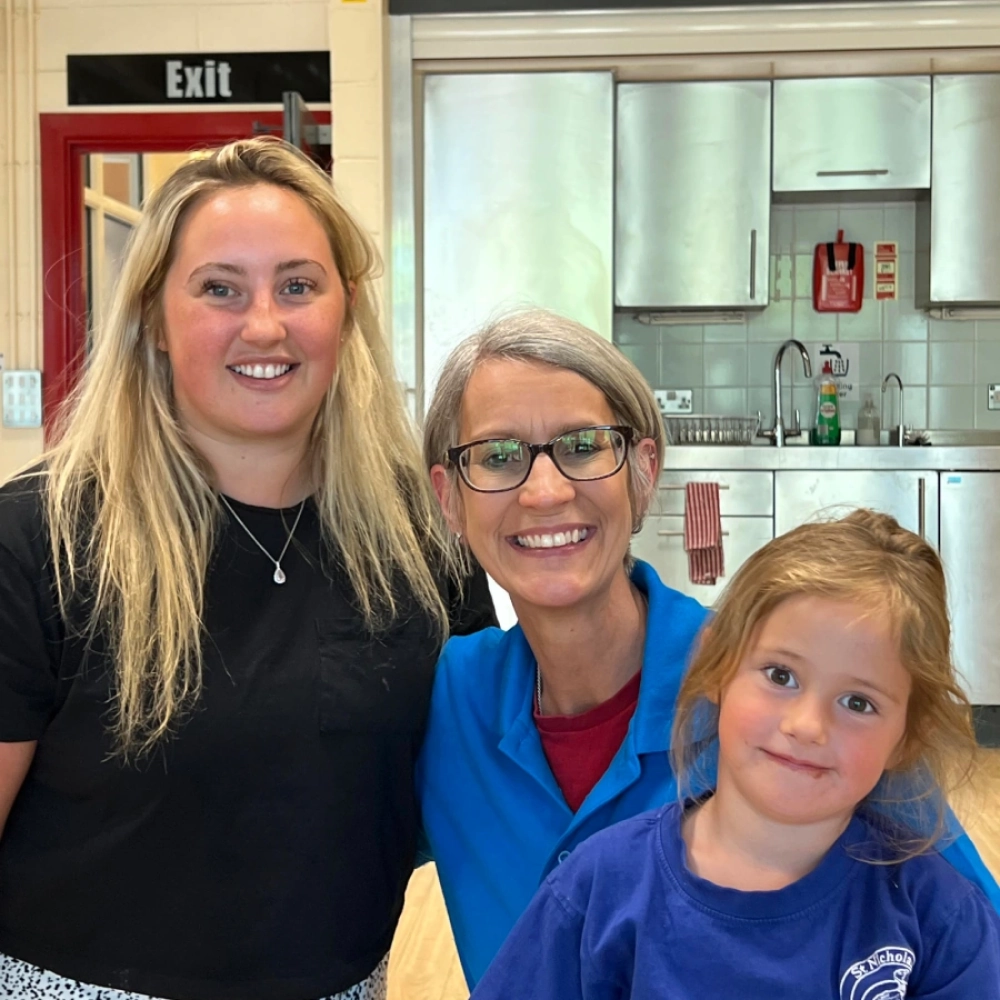 Natalie with parent and child